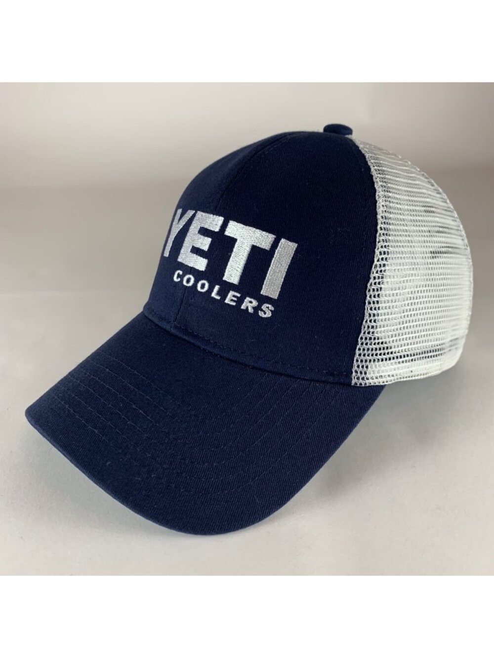 Yeti Coolers Unisex Navy Blue White Snapback Trucker Hat